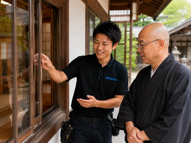 神社・寺院の窓リノベーション 現地調査・建物と窓まわりの確認
