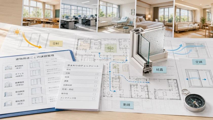 法人・施設の窓リノベーションで建物用途に合わせて課題を整理