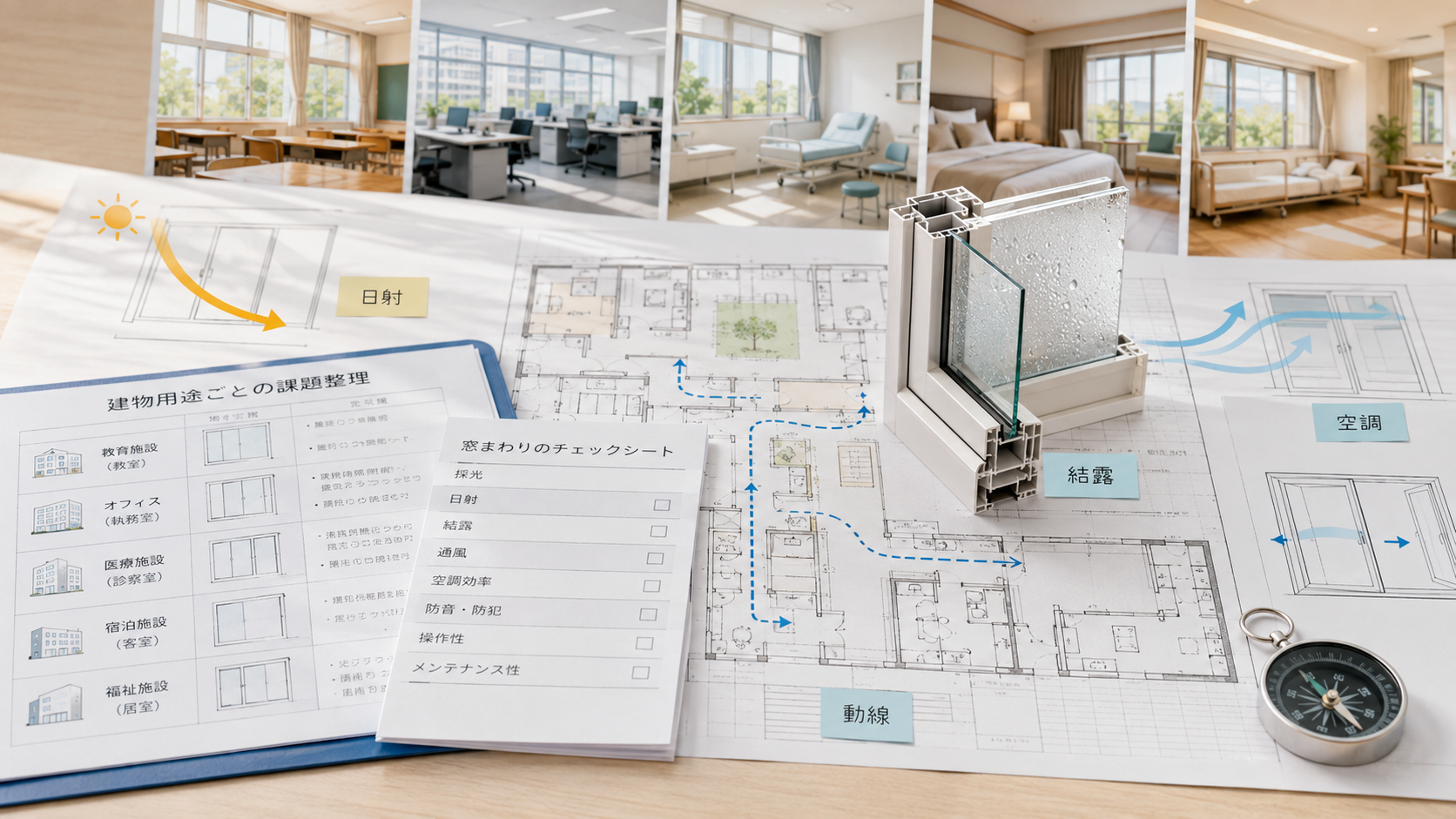 法人・施設の窓リノベーションで建物用途に合わせて課題を整理