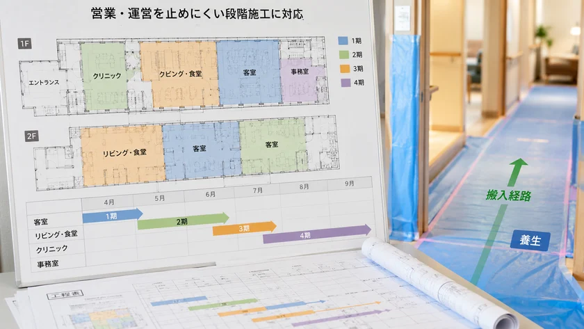法人・施設の窓リノベーションで段階施工と運営への影響を確認