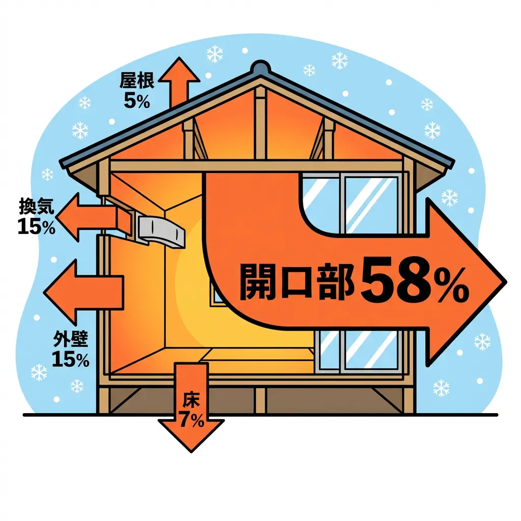 家の熱損失割合