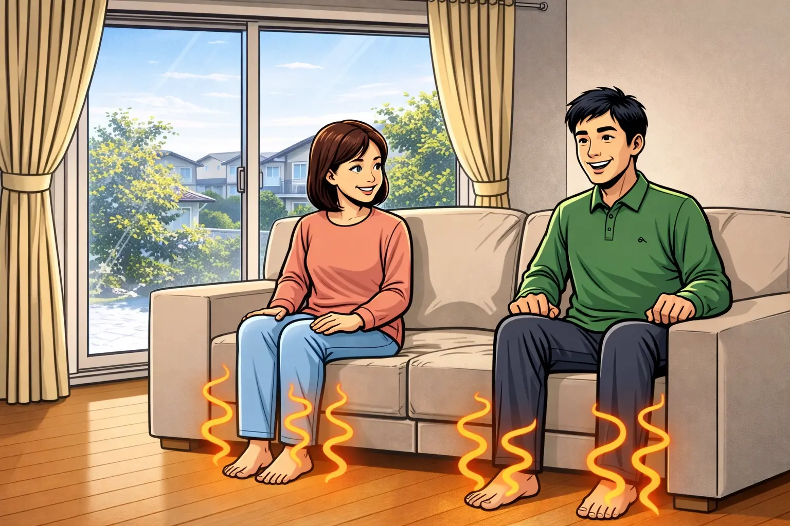 足元の冷え込み（温度差）の解消