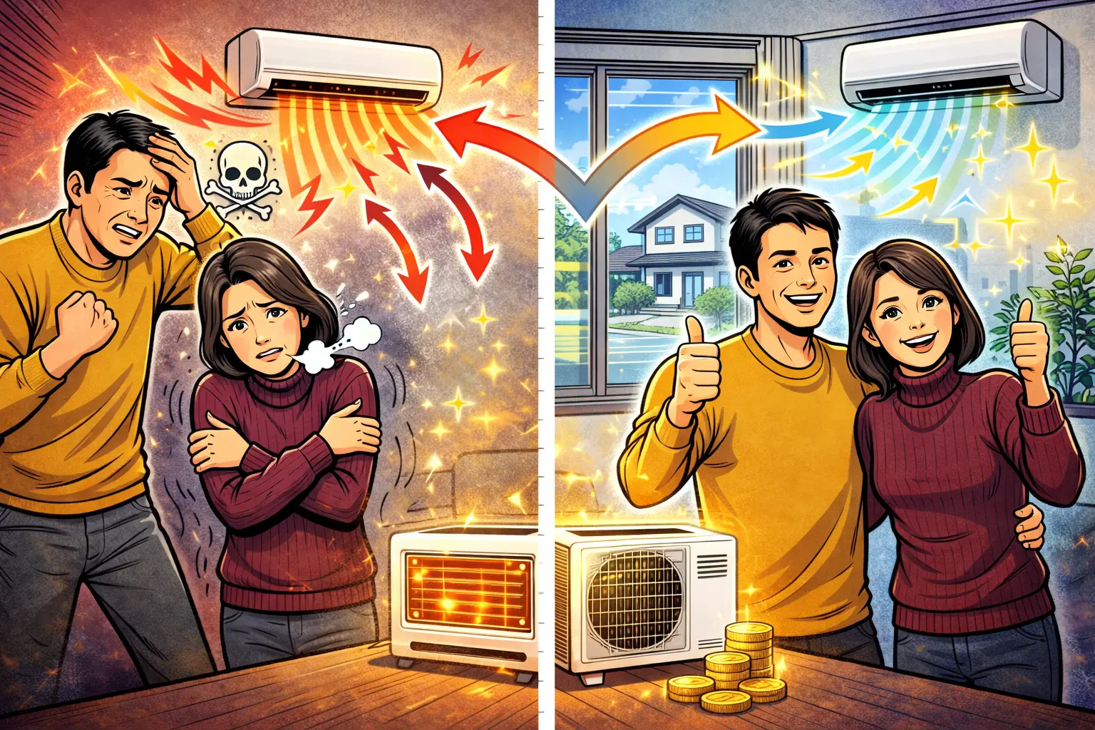 冷暖房の「効き」が早まり、すぐ適温に