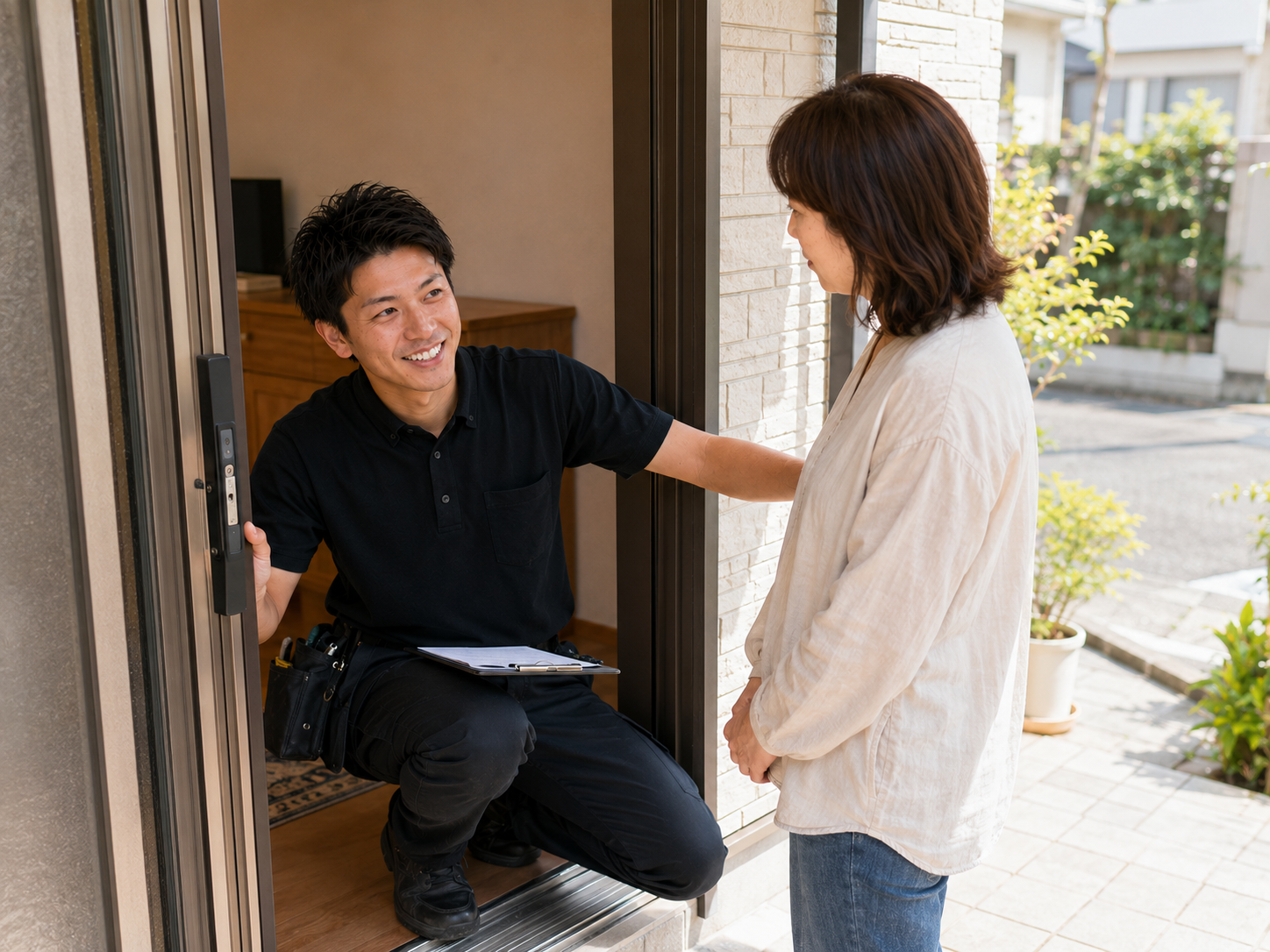 現地調査・既存玄関の確認