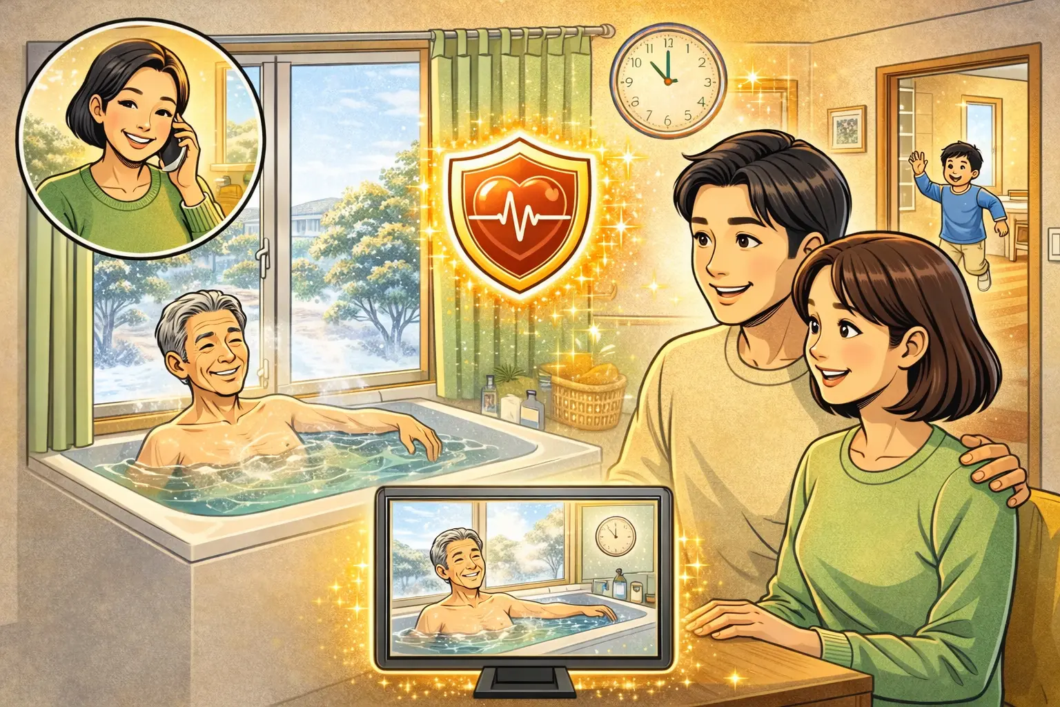 家族の「見守り不安」の解消