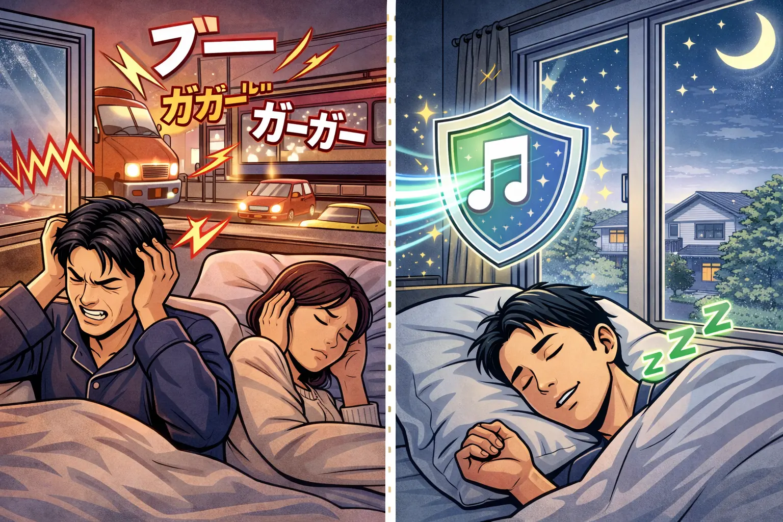 「静寂」による深い睡眠と集中力の確保