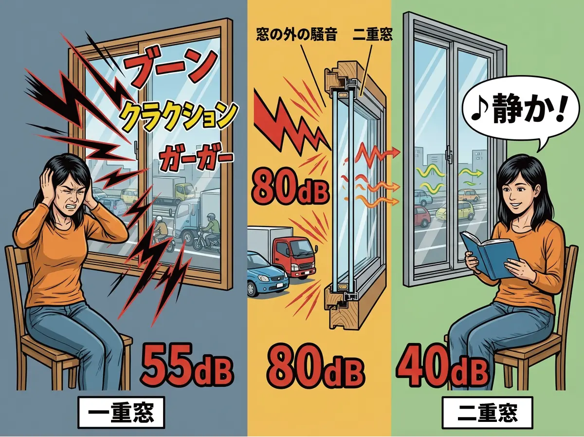 外の騒音対策イメージ