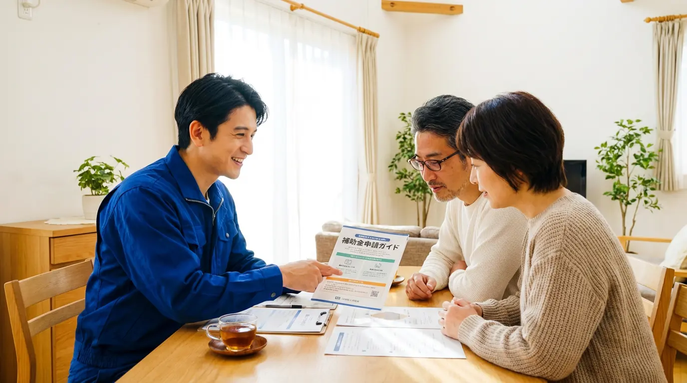 補助金申請と施工後フォローまでサポート