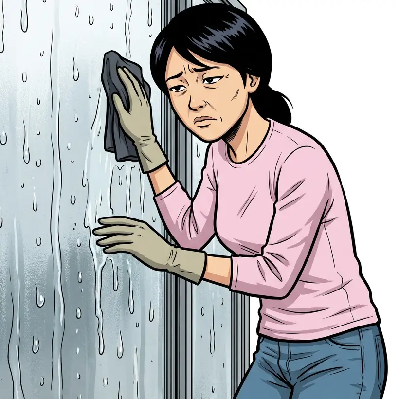 毎朝、窓の結露を拭くのが日課になっている方