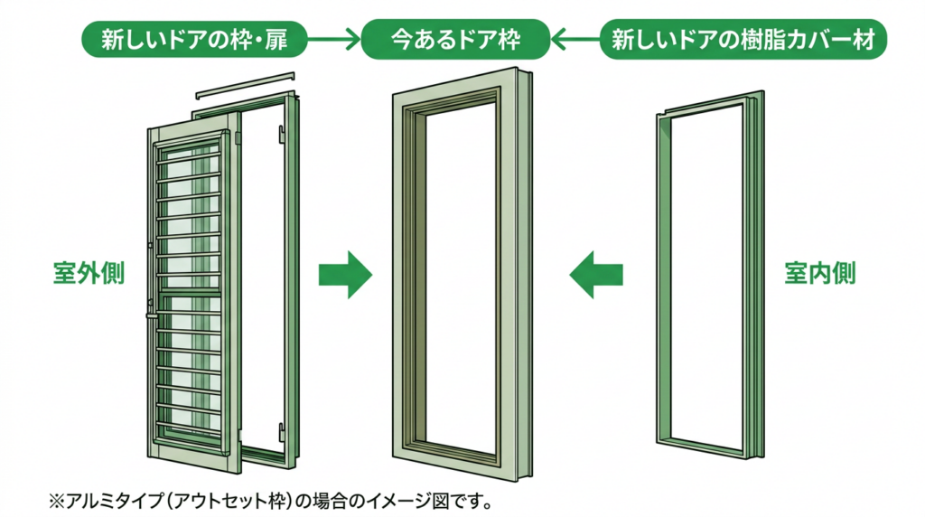 勝手口のカバー工法