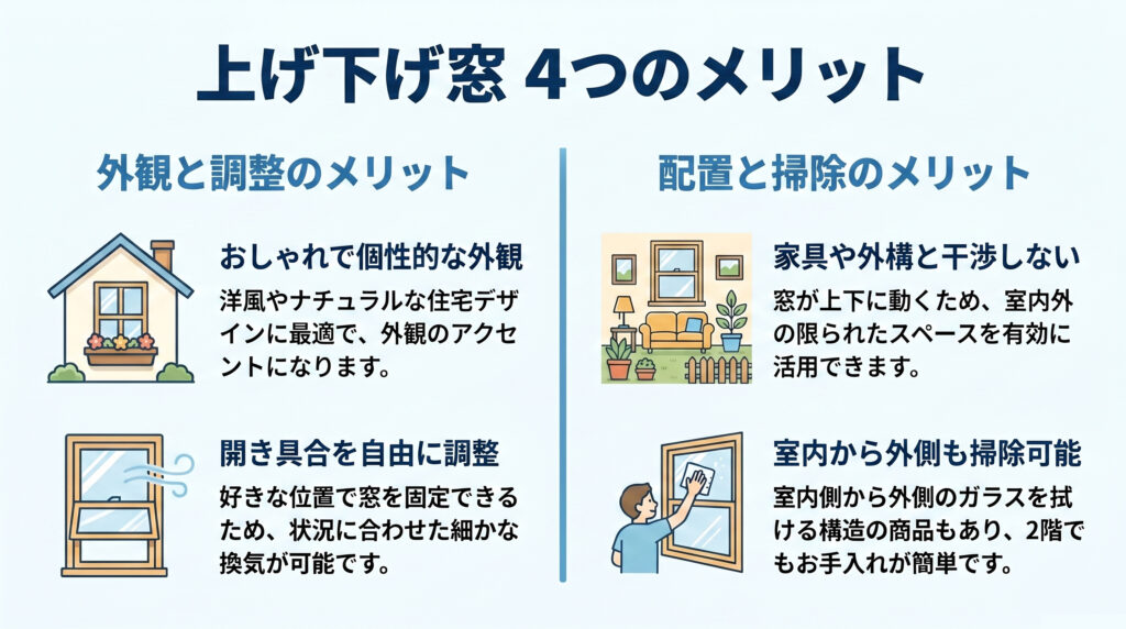 上げ下げ窓の4つのメリット