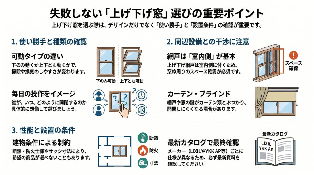 失敗しない「上げ下げ窓」選びの重要ポイント
