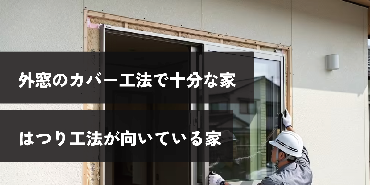 カバー工法で十分な家、はつり工法が向いている家