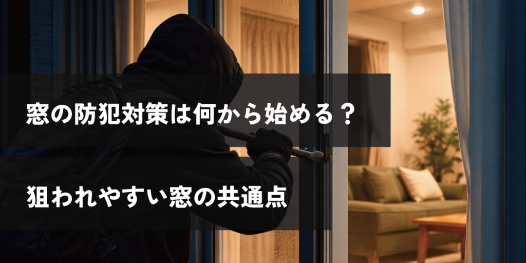 窓の防犯対策は何から始める？狙われやすい窓の共通点