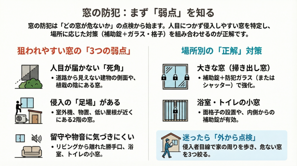 窓の防犯：まず「弱点」を知る