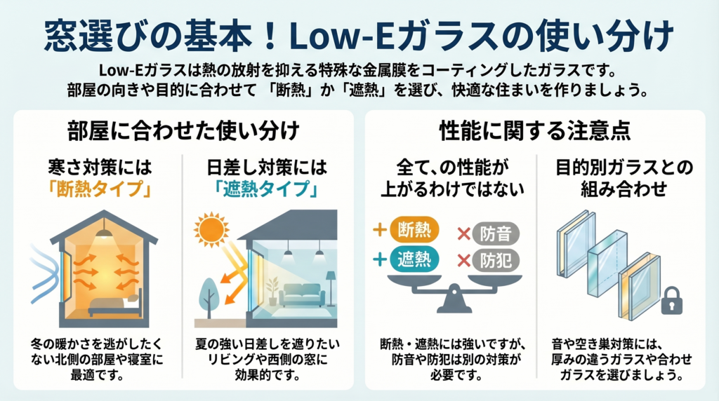 窓選びの基本!Low_Eガラスの使い分け