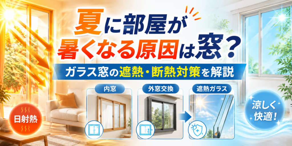 夏の部屋が暑い原因は窓？暑さ対策と窓リフォームを解説