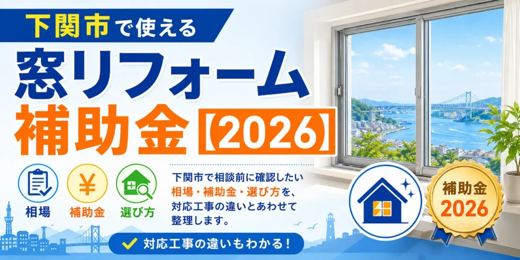 下関市で使える窓リフォーム補助金【2026】