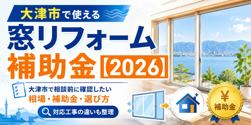 大津市で使える窓リフォーム補助金【2026】