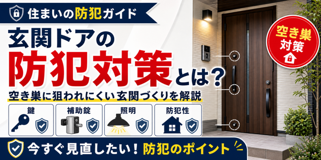 玄関ドアの防犯対策とは？空き巣に狙われにくい玄関づくりを解説