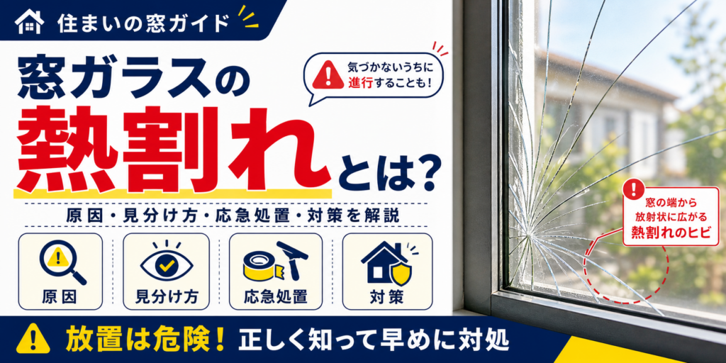 窓ガラスの熱割れとは？原因・見分け方・応急処置・対策を解説