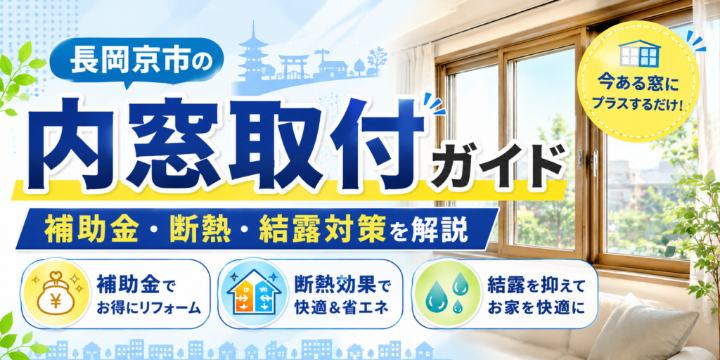 長岡京市の内窓取付ガイド｜補助金・断熱・結露対策を解説