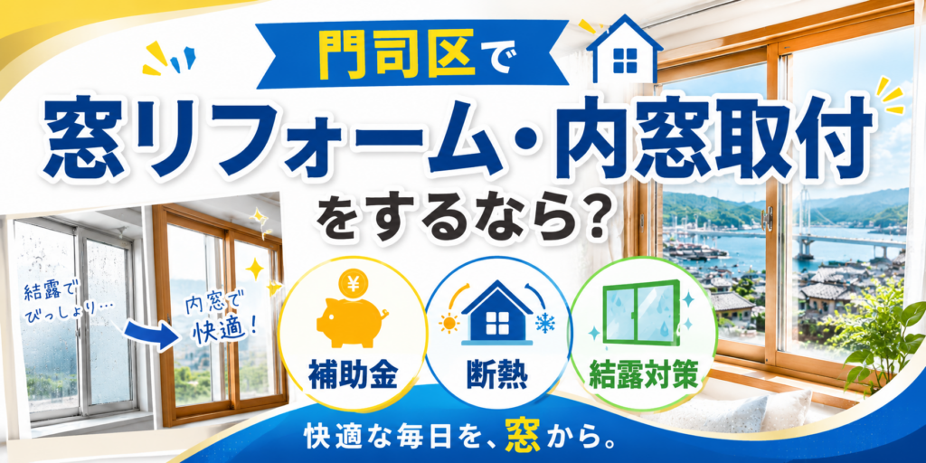 門司区で窓リフォーム・内窓取付をするなら？補助金・断熱・結露対策