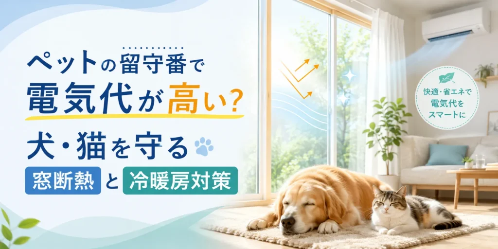 ペットの留守番で電気代が高い?犬・猫を守る窓断熱と冷暖房対策