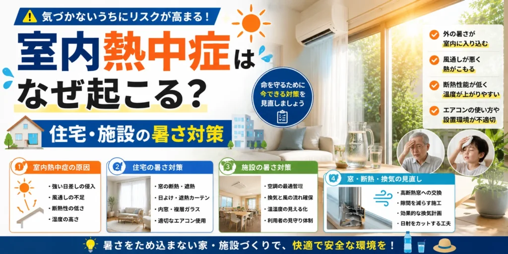 室内熱中症はなぜ起こる？住宅・施設の暑さ対策