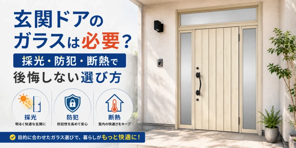 玄関ドアのガラスは必要？採光・防犯・断熱で後悔しない選び方