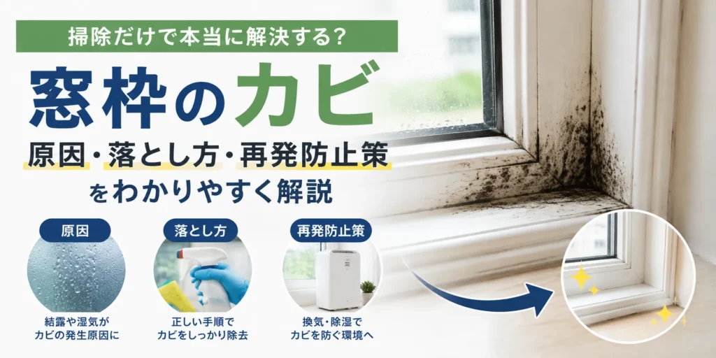 窓枠のカビは掃除だけで解決する?原因・落とし方・再発防止策