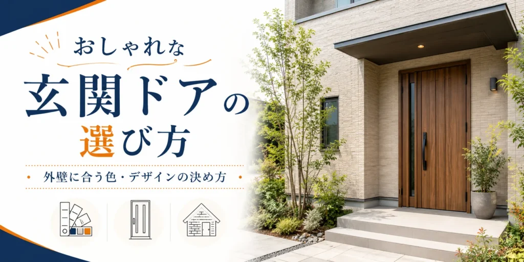 おしゃれな玄関ドアの選び方|外壁に合う色・デザインの決め方