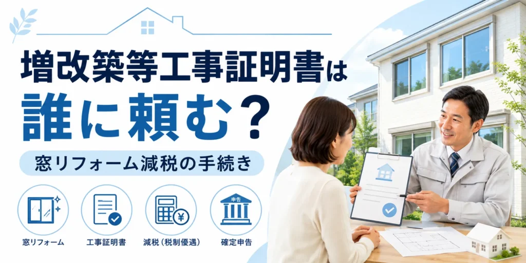 増改築等工事証明書は誰に頼む？窓リフォーム減税の手続き
