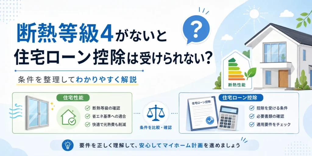 断熱等級4がないと住宅ローン控除は受けられない？