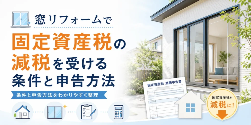 窓リフォームで固定資産税の減税を受ける条件と申告方法