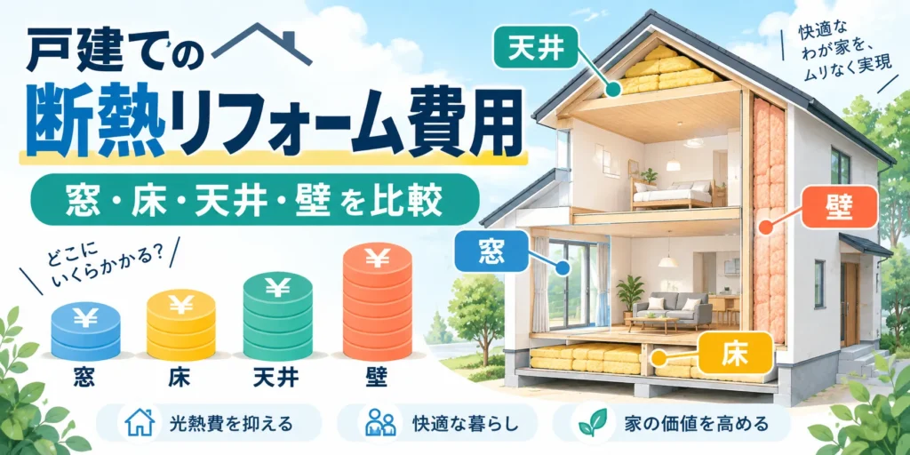 戸建て断熱リフォーム費用比較